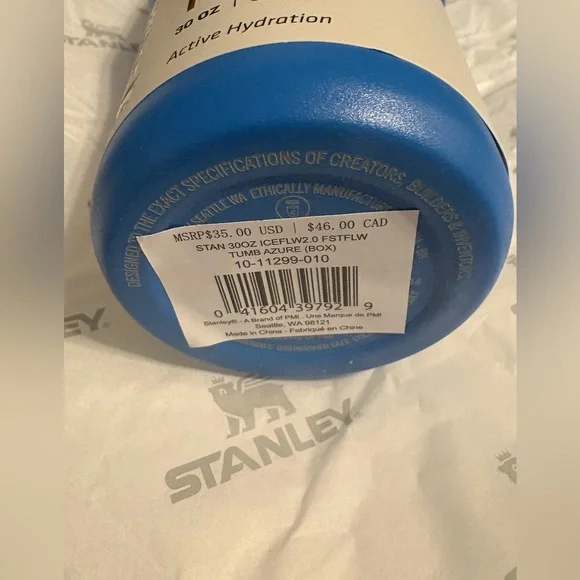 NWT & box STANLEY 30oz Stainless Steel Iceflow Fast Flow Tumbler, azure blue - Picture 9 of 16